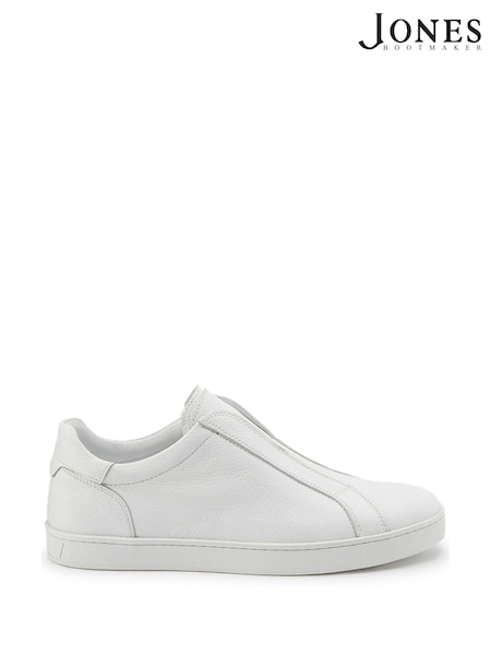 Jones Bootmaker Slade Suede White Trainers (AP5696) | £99