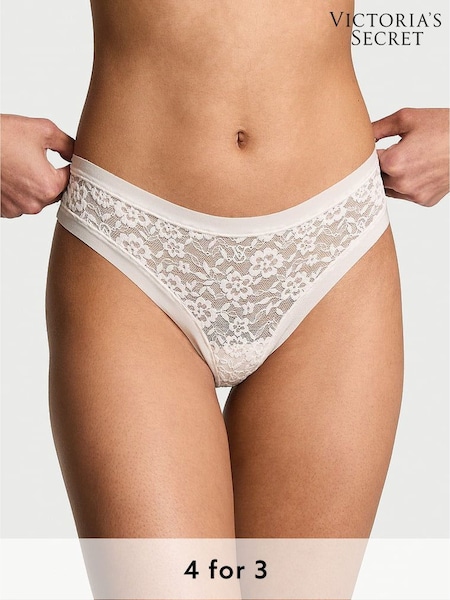Victoria's Secret White Thong Knickers (AP6172) | £9