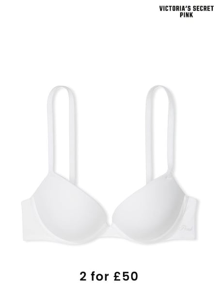 Victoria's Secret PINK White Super Push Up Bra (AP6191) | £29