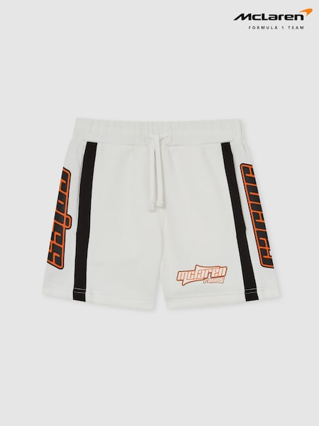 Reiss White Ride 13-14 yrs Unisex Fit McLaren F1 Team Drawstring Shorts (AP6336) | £38