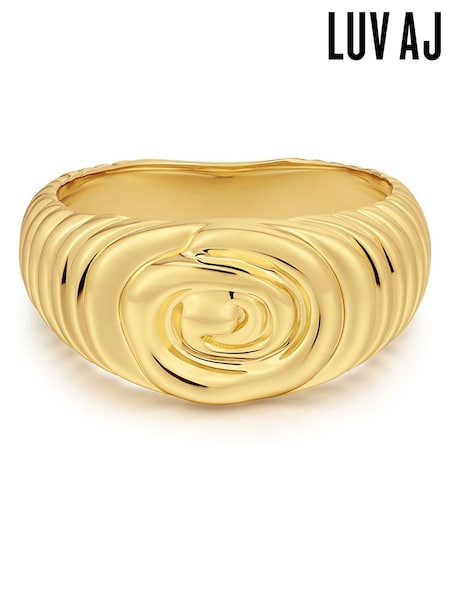 Luv Aj Gold Tone The Coquille Swirl Ring (AP6363) | £65