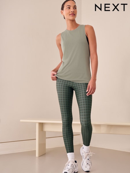 Khaki Green Active Lightweight Modal Twist Back Tank (AP6550) | £24