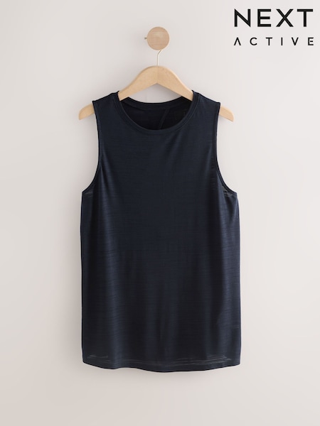 Navy Active Lightweight Open Back Tank Vest (AP6562) | £0