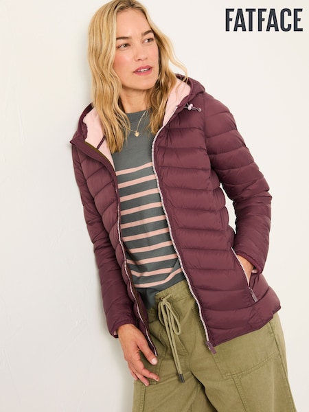 FatFace Ruby Dusky Purple Lightweight Puffer Coat (AP6794) | £75