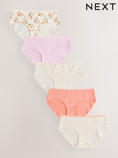 Floral Print Short Cotton Rich Knickers 5 Pack (AP6917) | £10