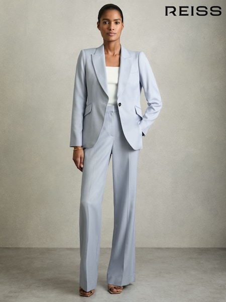 Reiss Blue Millie Wide-Leg Tailored Trousers (AP6932) | £168