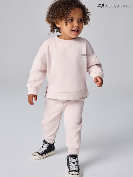 smALLSAINTS Light Pink Underground Oversized Younger Girls Sweatshirt and Joggers Set (AP6961) | £36 - £38