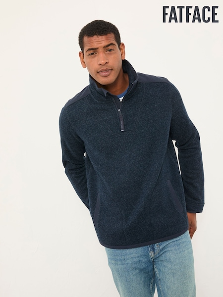 FatFace Haxby Navy Half Zip Sweat (AP7013) | £59