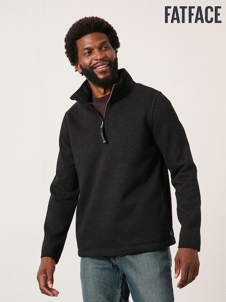 FatFace Dalton Black Fleece Hoodie (AP7018) | £59