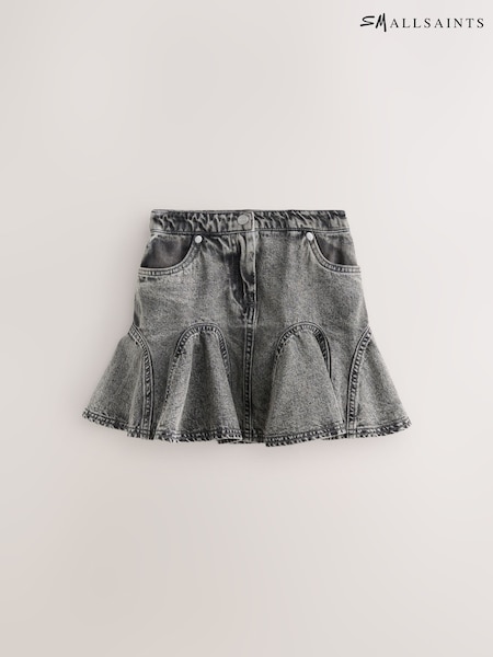 smALLSAINTS Charcoal Grey Godet Denim Skirt (AP7305) | £32 - £36