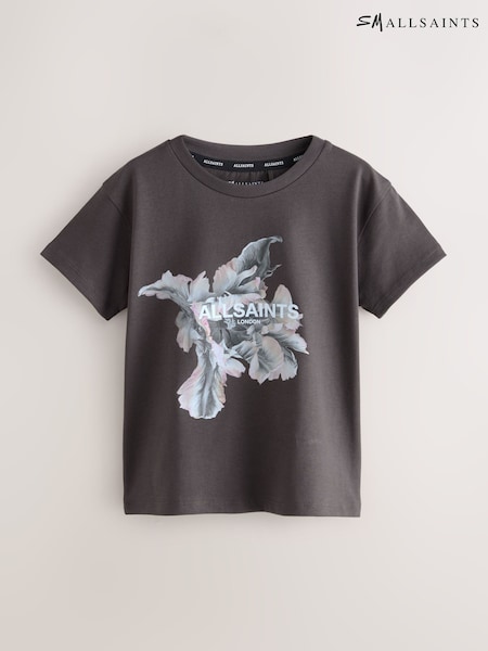smALLSAINTS Black/Fleurir Girls Grace Graphic Crew T-Shirt (AP7306) | £22 - £26