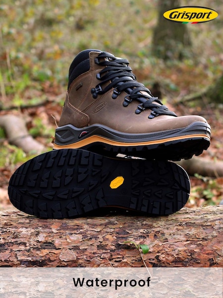 Grisport Mens Aztec Wide Fit Waterproof Hiking Brown Boots (AP7387) | £130