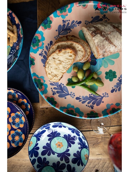 Maxwell Williams Pink Colourful Round Ceramic Food Serving Platter (AP7569) | £42