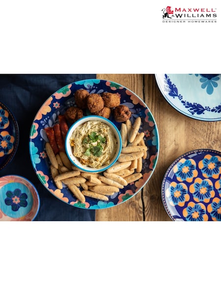 Maxwell Williams Blue Chip And Dip Platter Serving Plate And Bowl Set (AP7575) | £36
