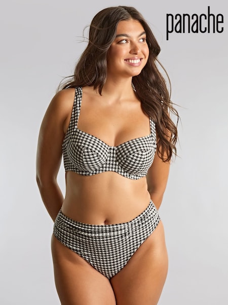 Panache Gingham Olivia Full Cup Black Bikinis (AP7596) | £42