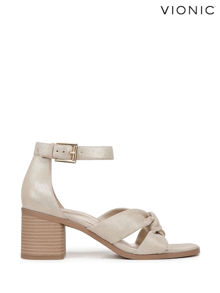 Vionic Regular Fit Gold Vionic Maia Ankle Strap Sandals (AP7656) | £150