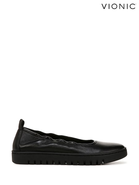 Vionic Regular Fit Uptown Ballet Black Flats (AP7657) | £120