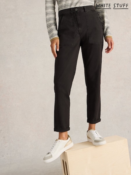 White Stuff Black Twister Chino Trousers (AP7708) | £59