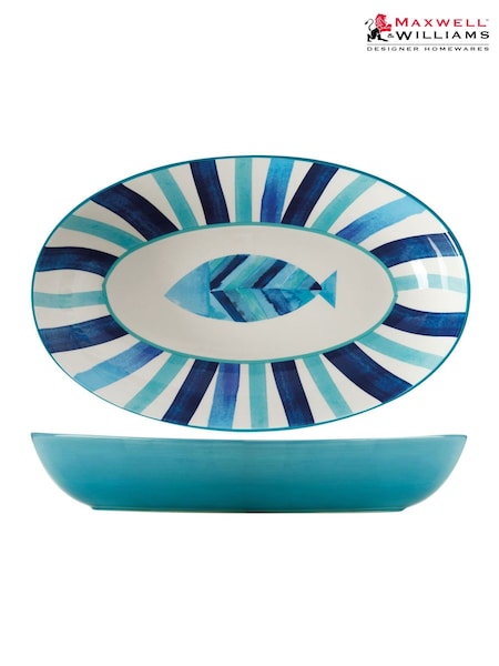 Maxwell Williams Blue Large Oval Ceramic Serving Dish (AP7728) | £42