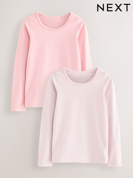 Pink Long Sleeve Vests 2 Pack (1.5-12yrs) (AP7813) | £8 - £10