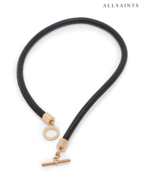 AllSaints Black Leather Wrap Bracelet (AP7947) | £59