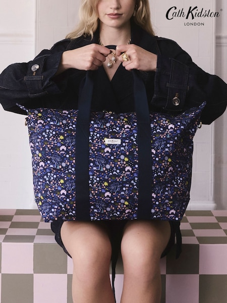 Cath Kidston Navy Tiny Town Overnight Bag (AP8026) | £70