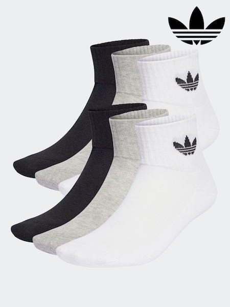 adidas White Ecru Mid Ankle Socks 3 Pack (AP8107) | £20