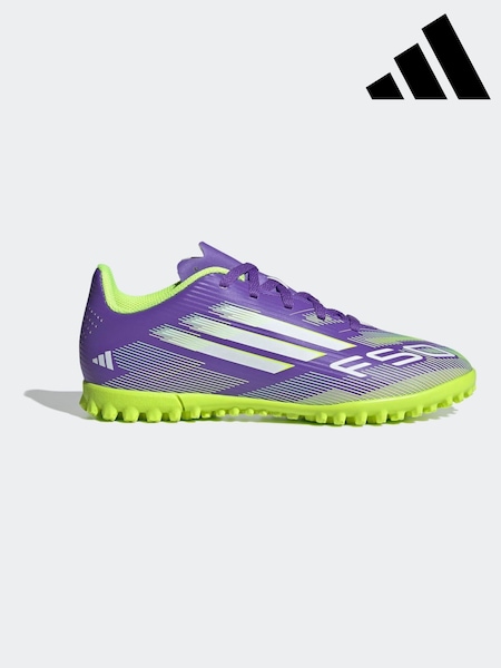 adidas Purple/White Kids F50 Club Turf Boots (AP8405) | £35