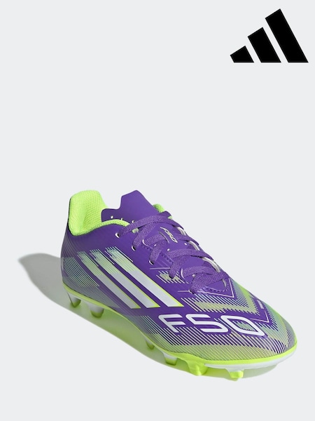 adidas Purple/White Kids F50 Club Firm/Multi Ground Boots (AP8408) | £35