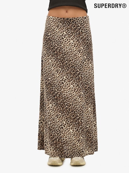 Superdry Leopard Column Maxi Skirt (AP8561) | £40