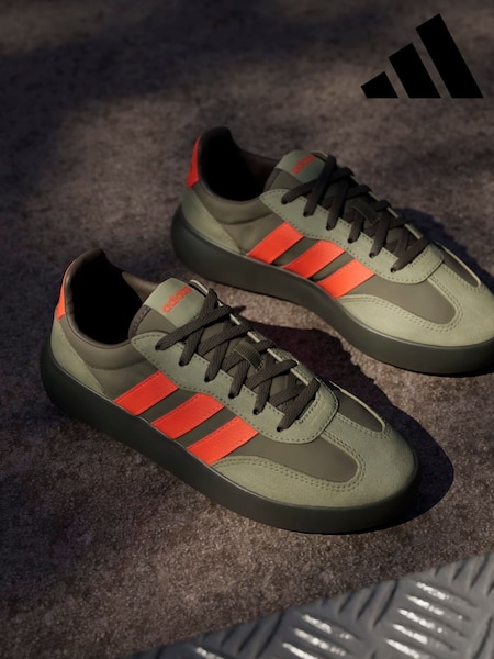 adidas Khaki/Orange Barreda Decode Lace Junior Trainers (AP8953) | £38