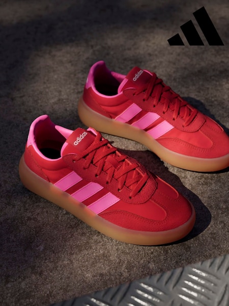 adidas Red/Pink Barreda Decode Lace Junior Trainers (AP9036) | £38