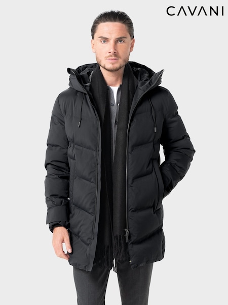 Black - Regular Cavani Delray Long Puffer Coat