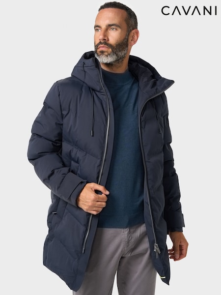 Blue - Regular Cavani Delray Long Puffer Coat