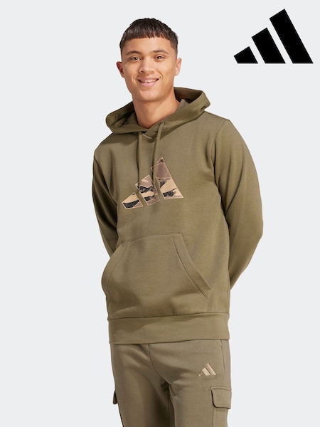 adidas Green adidas Camo Graphic Print Hoodie (AP9416) | £45