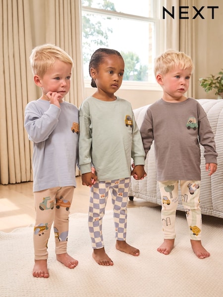 Multi Pastel Relaxed fit Pyjamas 3 Pack (9mths-8yrs) (AP9450) | £24 - £30