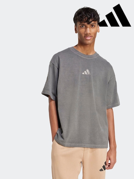 adidas Black All SZN Washed 100% Cotton T-Shirt (AP9521) | £28
