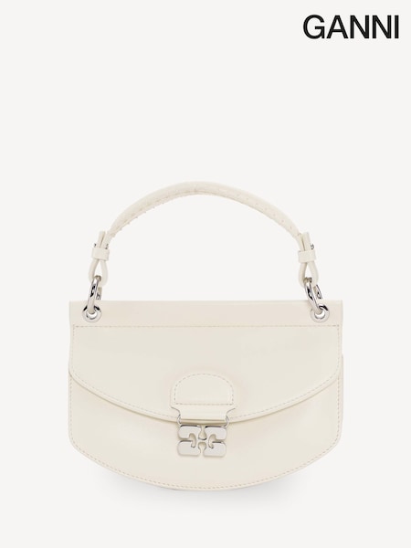 GANNI White Apo-G Mini Top Handle Bag (AP9561) | £365