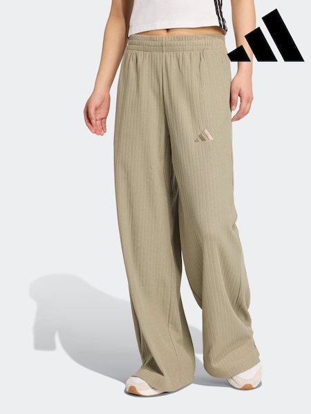 adidas Green ALL SZN Winterized Wide Leg Trousers (AP9790) | £60