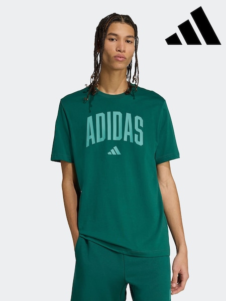 adidas Green Collegiate Lineage Graphic T-Shirt (AP9810) | £20
