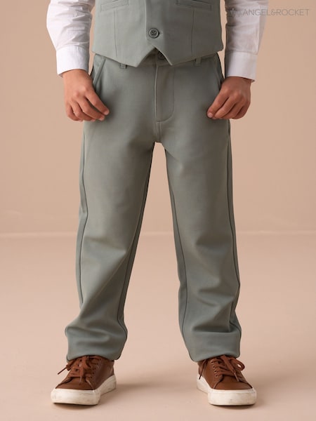 Angel & Rocket Green Benjamin Smart Textured Trousers (AP9845) | £27 - £34