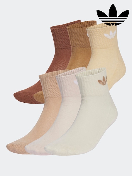 adidas Originals Brown Ankle 3 Pack Socks (AP9895) | £20