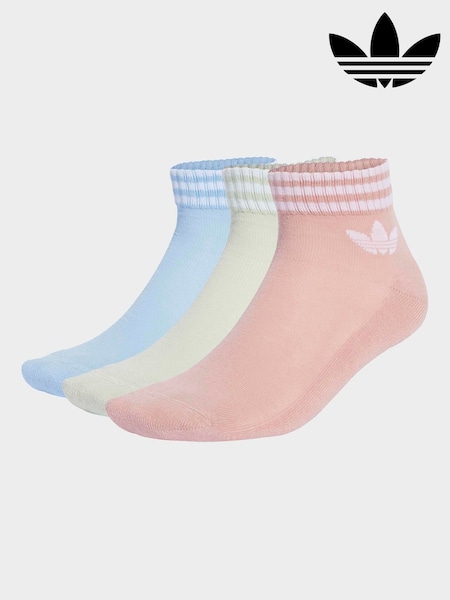 adidas Originals Pink Ankle Socks 3 Pack (AP9921) | £12