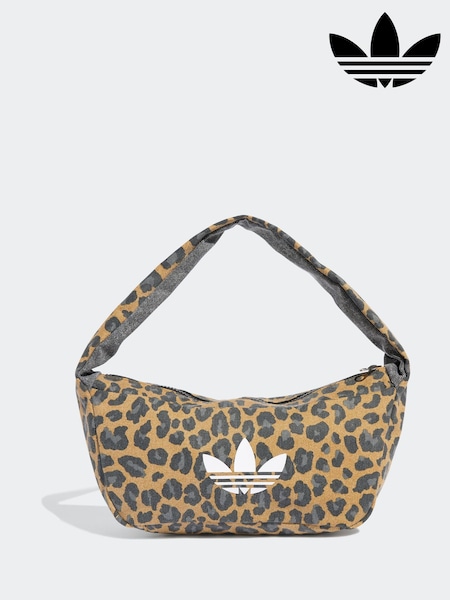 adidas Originals Brown Leopard Print Small Shoulder Bag (AR0593) | £38