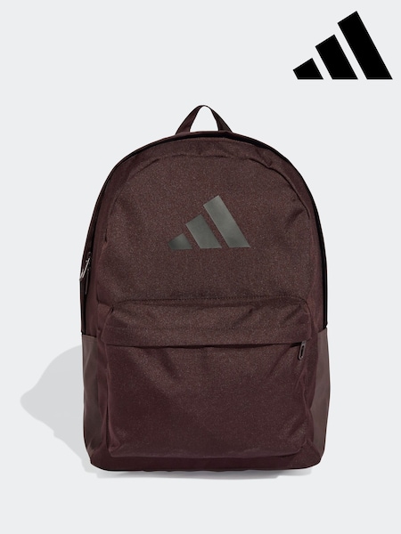 adidas Brown Classic 3 Bar Logo Backpack (AR0603) | £23
