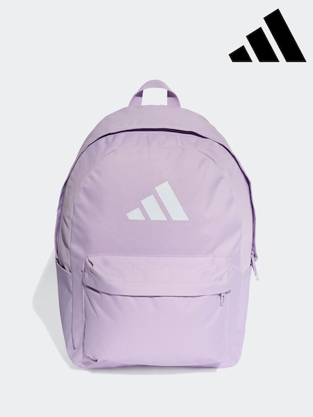 adidas Purple Classic 3 Bar Logo Backpack (AR0620) | £23