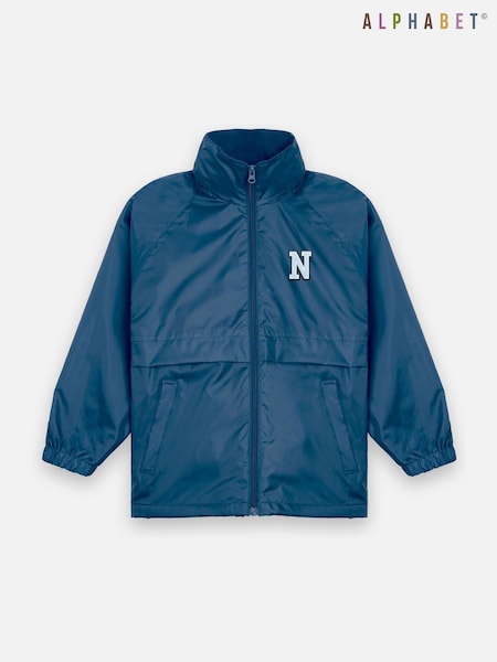 Personalised Monogrammed Girls Micro Fleece lined Rain Jacket by Alphabet (AR0847) | £23