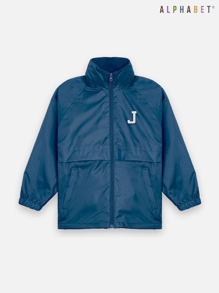 Personalised Monogrammed Boys Micro Fleece lined Rain Jacket by Alphabet (AR0848) | £23