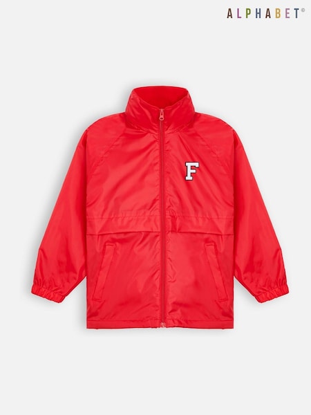 Personalised Monogrammed Girls Micro Fleece lined Rain Jacket by Alphabet (AR0849) | £23