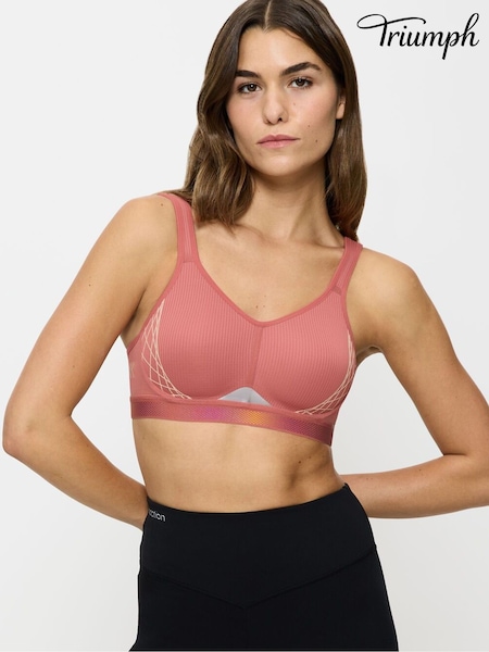 Triumph Red Triaction Cardio Flow Padded Sports Bra (AR0958) | £62